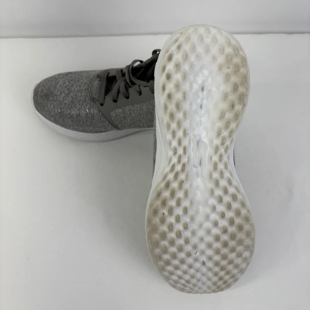 Skechers On-The-Go City 3 Womens Gray Metallic Goga Max Walking Shoes Size 7